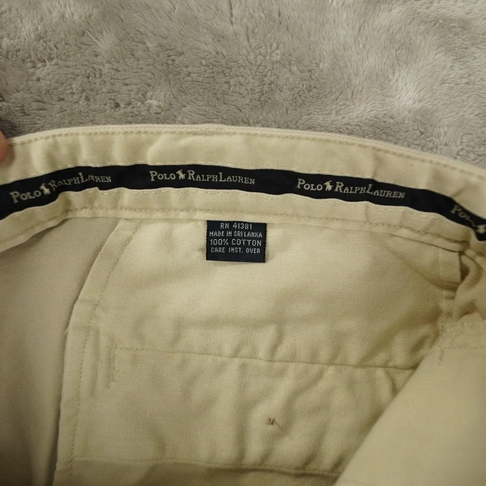 Polo Ralph Lauren Tyler Shorts Men's 40 Light Khaki Pleated Preppy‎ 90s